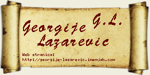 Georgije Lazarević vizit kartica